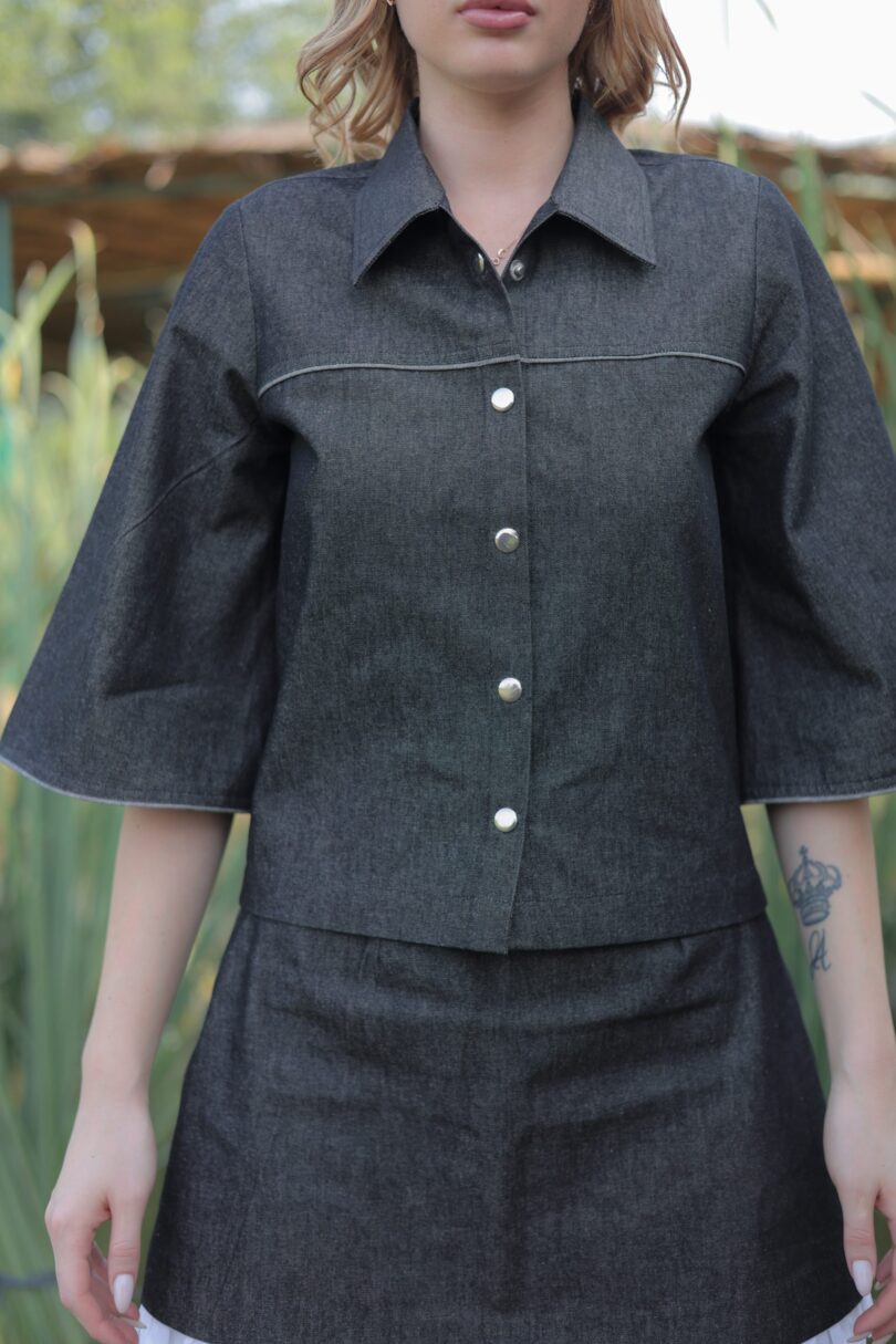Belle Denim Shacket - Image 3