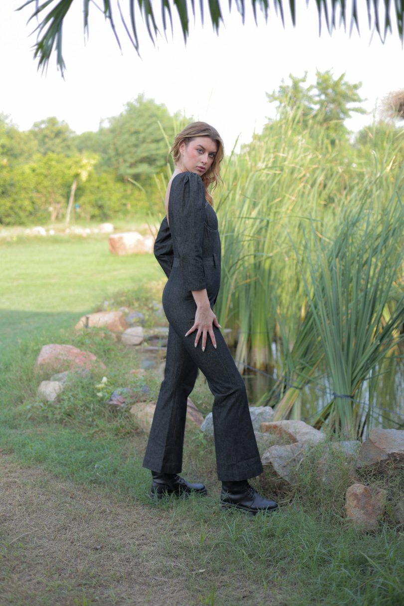 Selena Denim Jumpsuit - Image 3