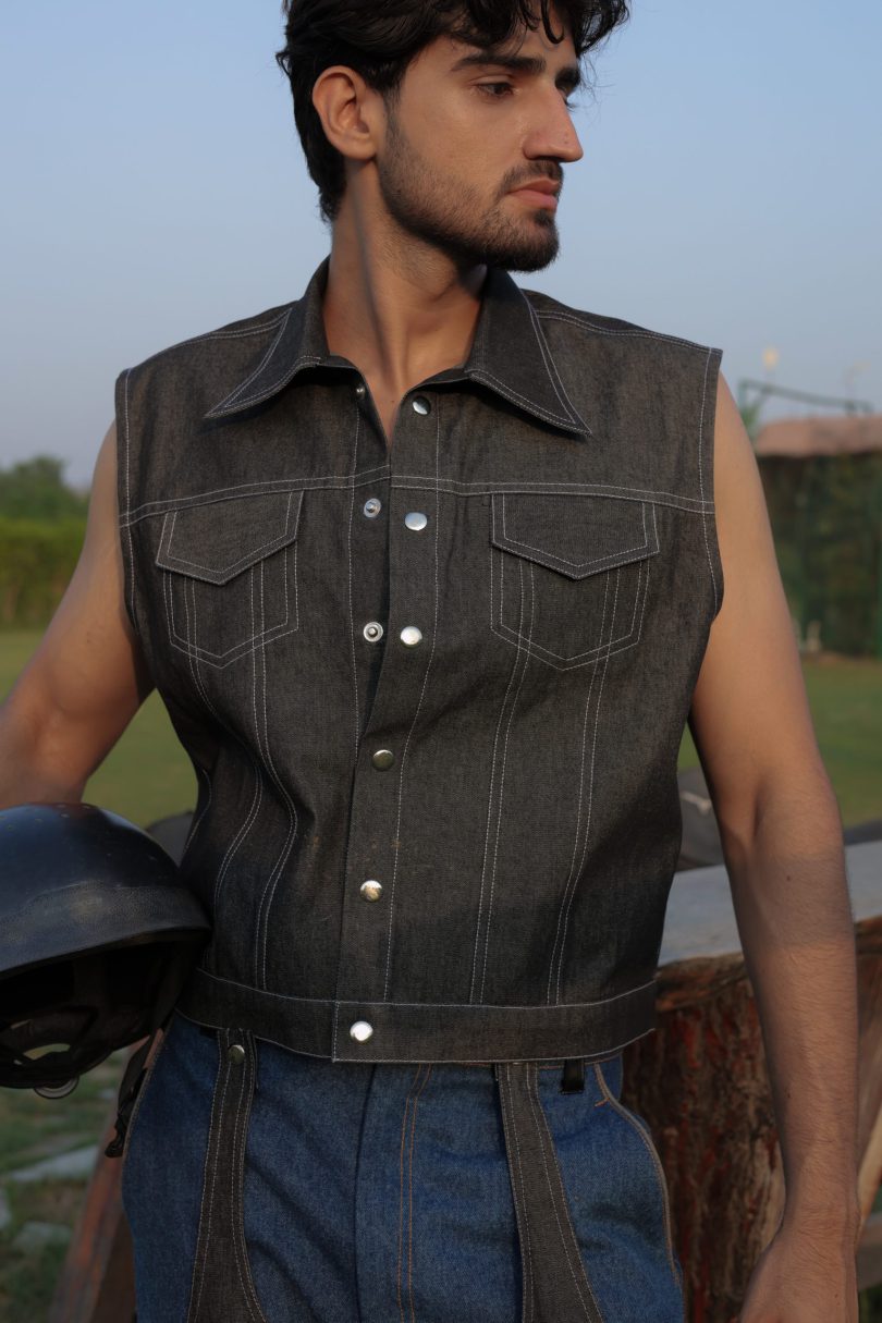 Vesto Denim Vest Jacket - Image 4