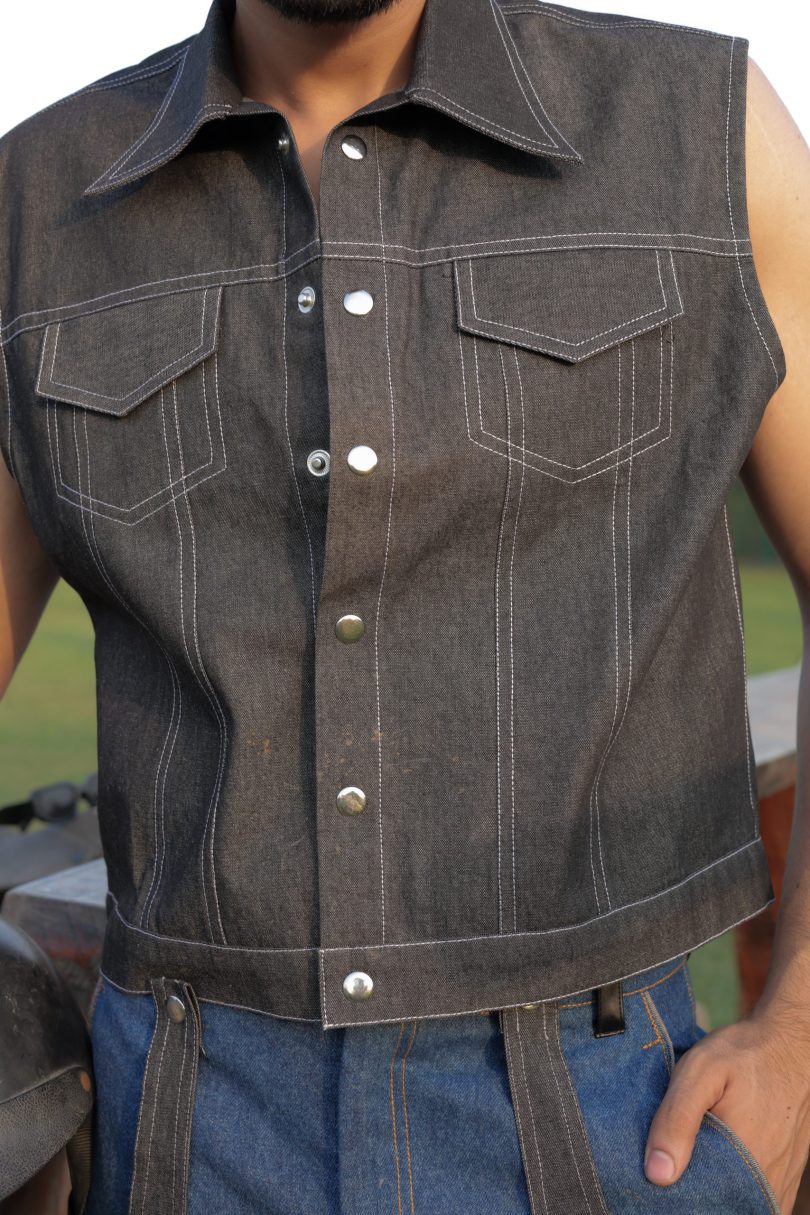 Vesto Denim Vest Jacket - Image 5