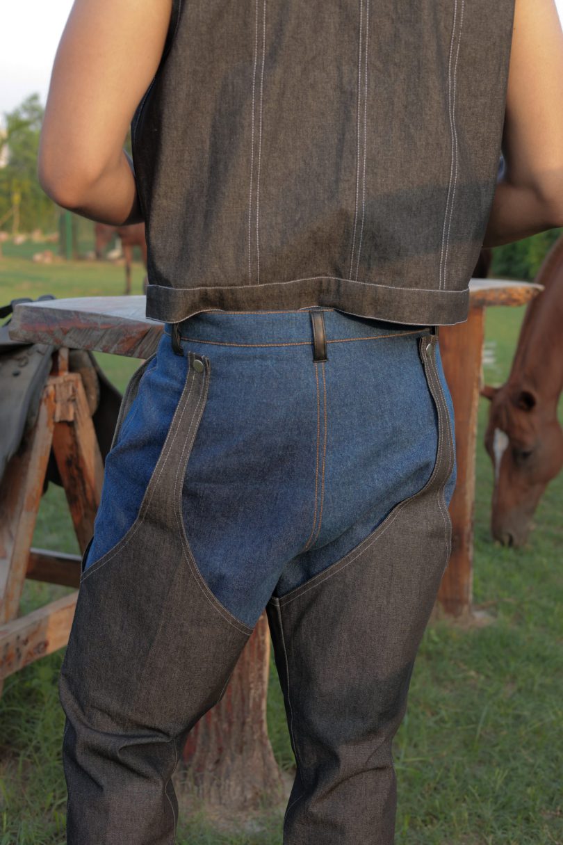 Denim Chaps Pants - Image 4