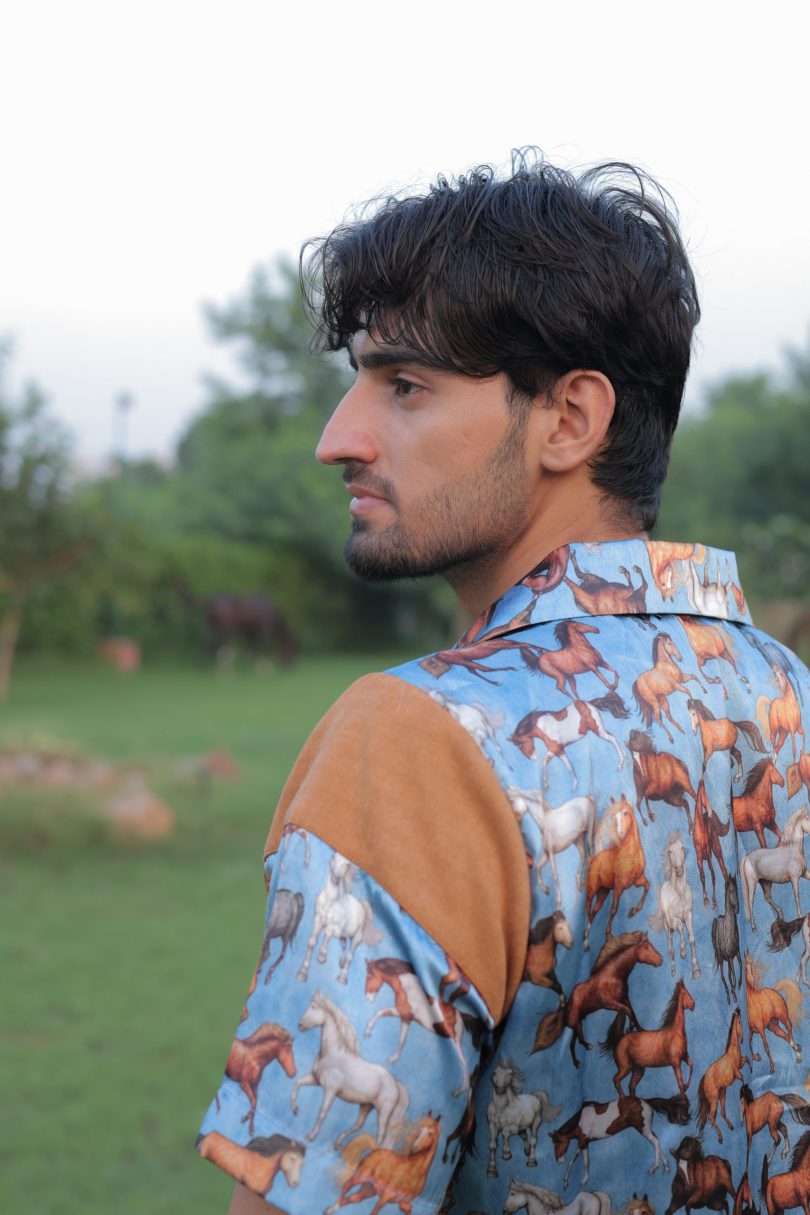 Equinox Printed Satin Shirt - Image 5
