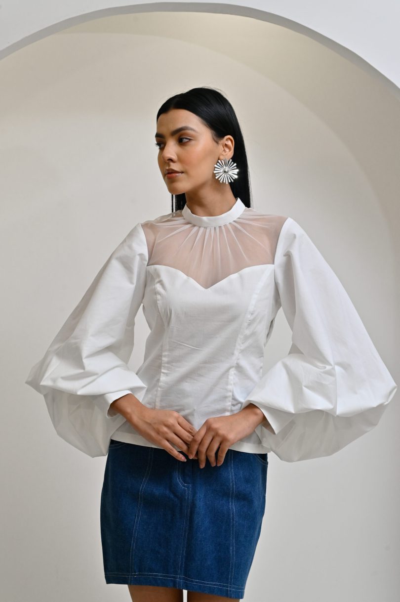 Poplin Puffy Dream top