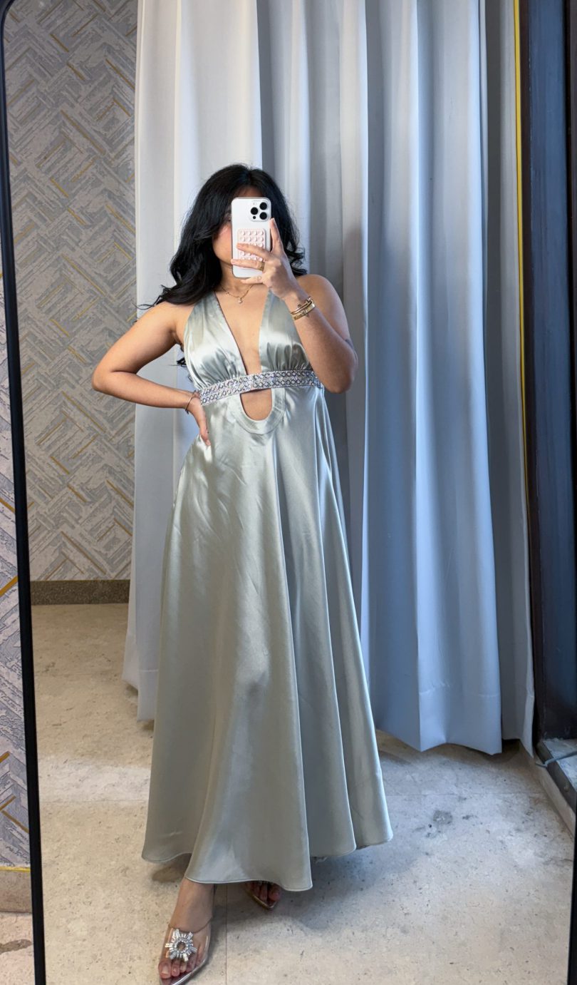 Lunar silver Maxi Dress