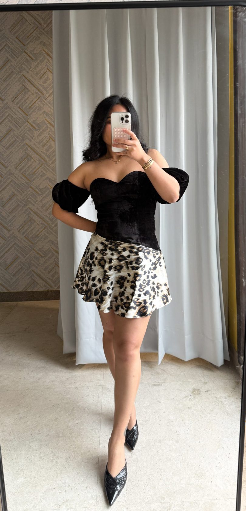 Jungle Velvet Mini Dress - Image 4