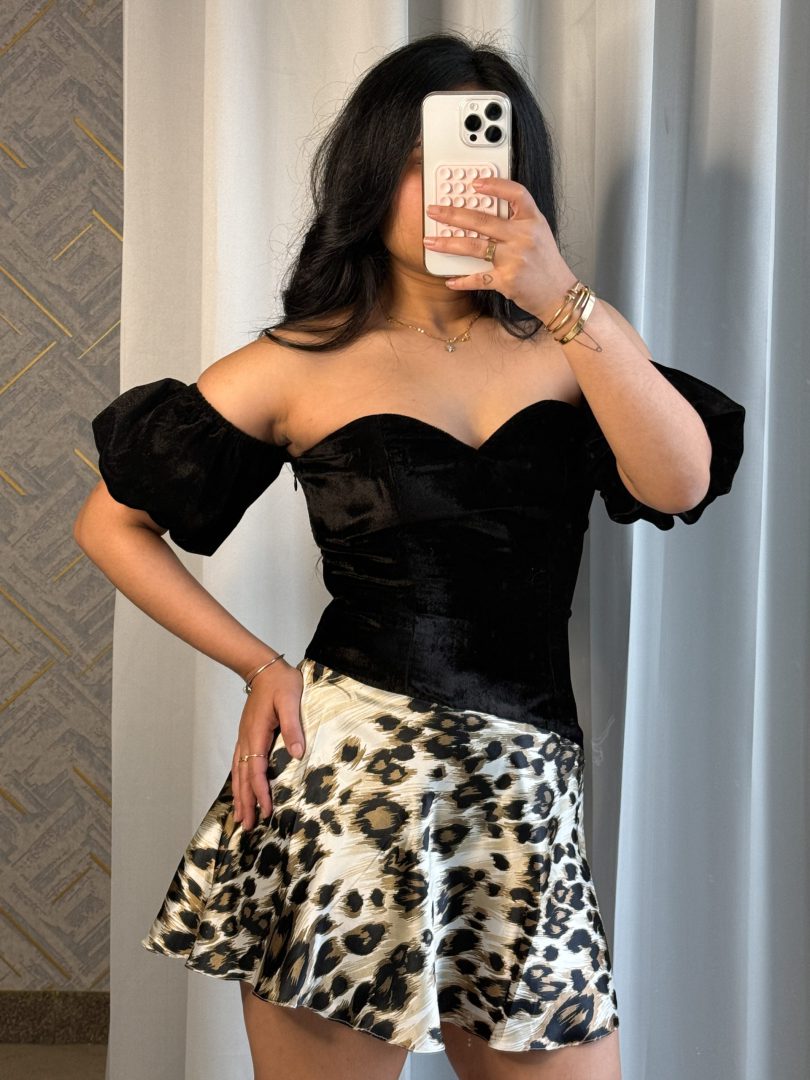 Jungle Velvet Mini Dress