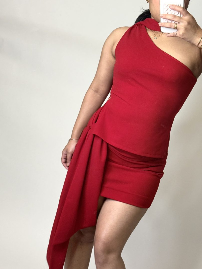 Holly One shoulder tie top - Image 5