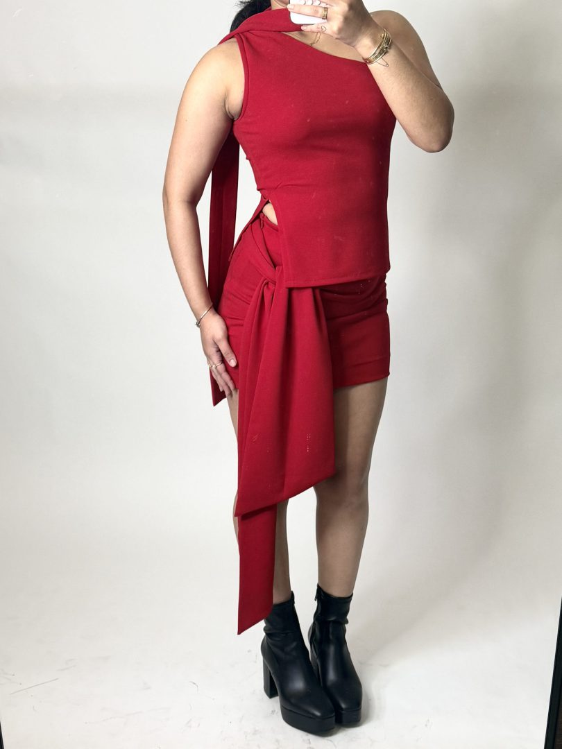 Holly One shoulder tie top - Image 2