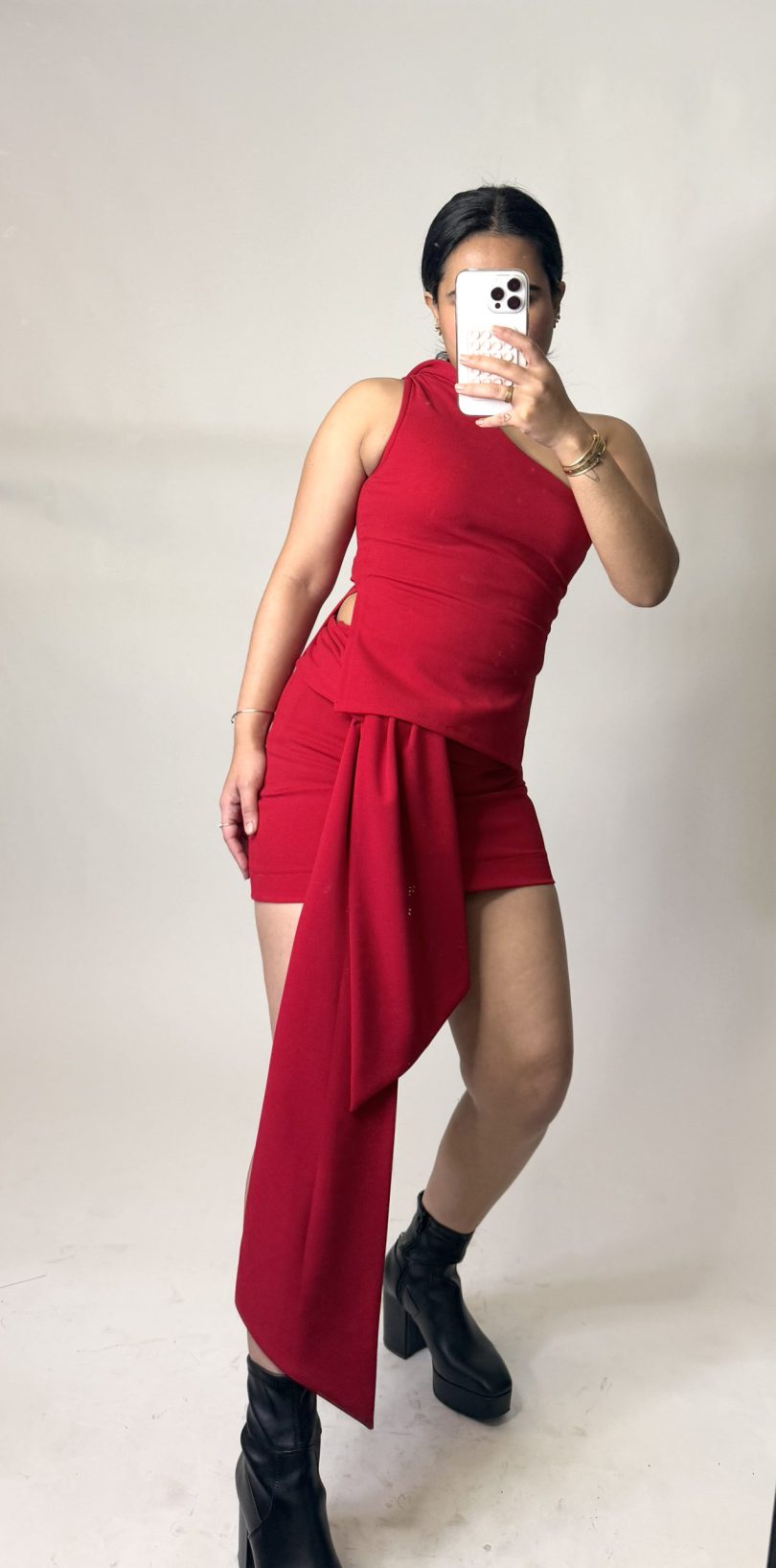 Holly One shoulder tie top
