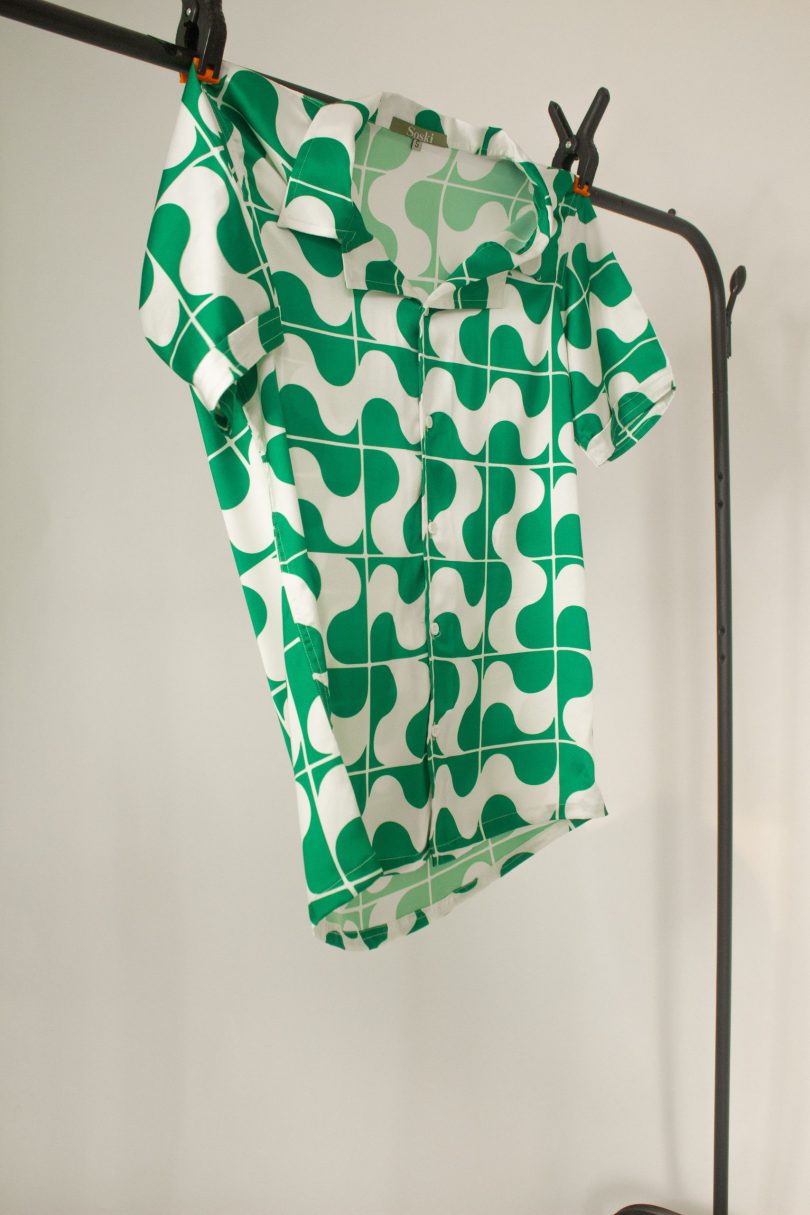 Printed Satin Shirt - Image 4