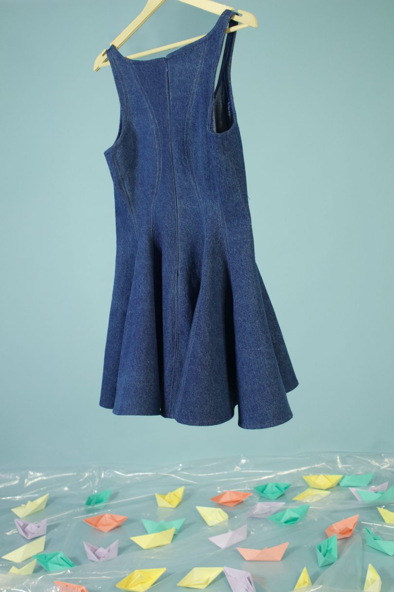 Blueberry Pop Denim Dress - Image 4