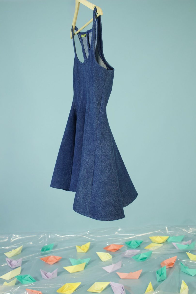 Blueberry Pop Denim Dress - Image 3