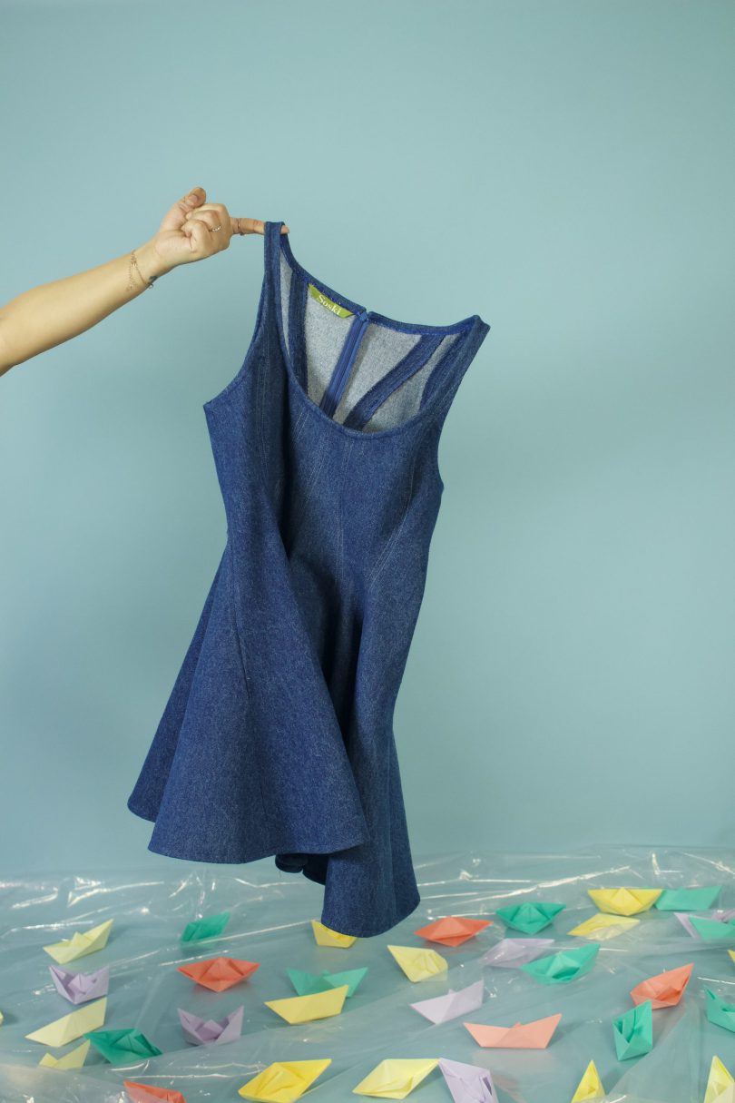 Blueberry Pop Denim Dress