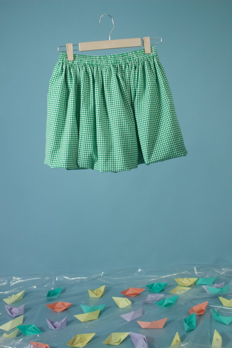 Mint Mini Bubble Skirt