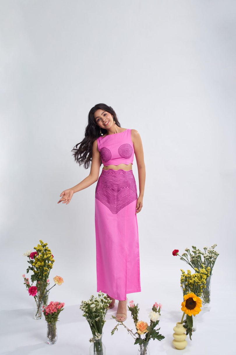 Pink Embroidered Set - Image 3