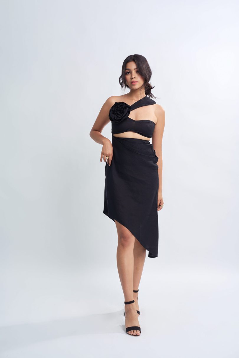 Black Flower Dress