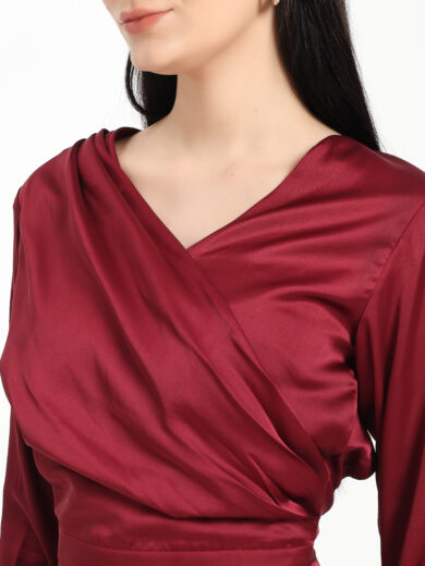 satin Draped top